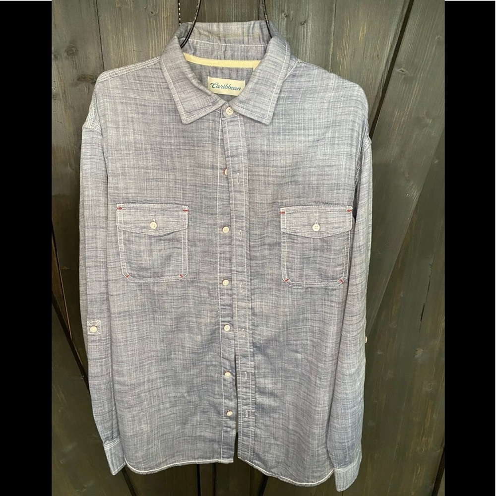 Men’s Dress Shirt Caribbean Size L